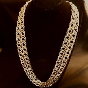 Trifari 27 1/2" Vintage Goldtoned Multi-Strand Necklace Lightweight